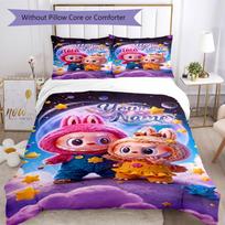 Labubu Customizable Name Custom Bedding Perfect for Living Rooms Soft Bedding Custom Room Decor Best for Christmas 135cmx200cm blue
