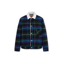 Levis pledinė britiško stiliaus dirbtinio avikailio striukė Vyriškos striukės Mėlyna A4882-0005 S black