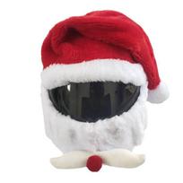 Santa Claus Helmet Cover – Festive Full-Face Christmas Motorcycle Helmet Slipcover for Holiday Decor & Gift black