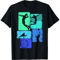 Volleyballer Volleyball Children Boys Men T-Shirt(1) XXXXXL juoda