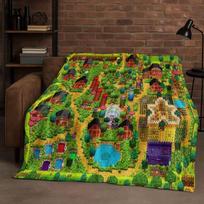 Retro Stardew Valley Farm Map Pixel Game Flannel Blanket,Ultra Soft Warm Plush Throw for Home Bedroom Bed Sofa Cover Kids Gift 100x150cm