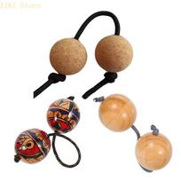 Aslatuas Rhythmic Sandball African Shaker Rattle Hand Percussion Instrument Musical Instruments Accessories beige