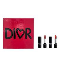 DIOR Lipstick #999 Legendary Red Lips + #688 Rose-colored Silk Rose Pink Brown juoda
