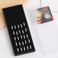 Boxed Simple nose ring, vintage geometric flower nose stud, zircon nose ring gray