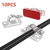 10/50Pcs Self Adhesive Cable Clips Cord Management Wire Holder Organizer Clamp Desk Tidy Cable Manager in Car Home Office Clips gray