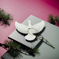 1 vnt. draugystės balandžiai dervos Kalėdų papuošalas Balandžiai Kalėdinės eglutės papuošalas Geriausia dovana white
