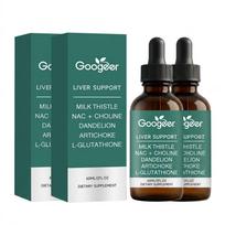 Googeer kepenų palaikymas - Pieninis usūnis ir L-glutationas skysti lašai (60 ml) 2pack