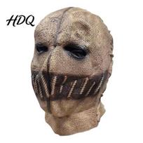 Šiaudinio žmogaus latekso kaukė Helovino kaukė Suaugusiems Baisi pilno veido Honor Vaiduoklių namas Vaidmenų žaidimas Cosplay Šventės rekvizitas kostiumui Baisūs aksesuarai gray
