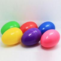 12vnt. Patvarūs Plastikiniai Ryškiai Spalvoti Atidaromi Velykiniai Kiaušiniai Įvairių Spalvų Šventinės Dekoracijos 6CM yellow