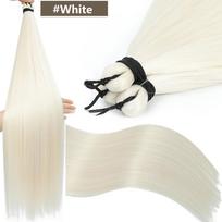 300 Grams 28Inch 3Pcs Crochet Twist Braids Ariel Straight Chestnut Brown M816# Blond 27/613 Braiding High Temperature Synthetic 28inches-70CM balta