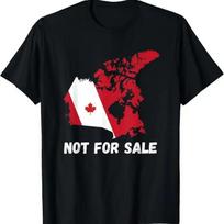 Canada Not For Sale And Usa Map T Shirt Unisex L red