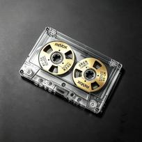 Dvipusė metalinė atvira ritė, tuščia juosta, 50 minučių, I tipo aukštos kokybės įrašymo juosta. Type I Tape auksas
