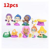 Bubble Guppies Q Version Mini Plastic Model For Party Decor And Collectibles Style A beige