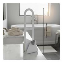 Bathtub Grab Bar Tool Installation Clamp-on Tub Heavy Duty Side gray