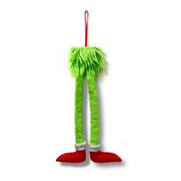 Christmas Elf Leg Hanging Ornament - Festive Car or Home Decoration Gift green