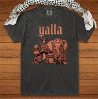 Yalla Keffiyeh Animals Shirt, Palestine Solidarity Tee, Comfort Colors Garment-Dyed XL brown