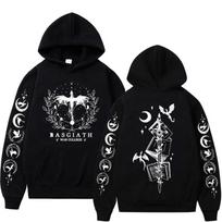 Xaden Riorson Namų Hoodies Geležinis Liepsnos Drakono Jojikas Ketvirtojo Sparno Emblema Megztinis Basgiath Karas Vyriška Mada Šauni Oversized Hoodies S gray