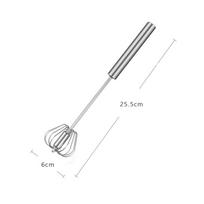 Hand Pressure Semi Automatic Mixer Whisk Egg Beater Stainless Steel Kitchen Accessories Tools Self Turning Cream Utensils Whisk white