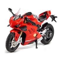 1/12 Ducati V4S Panigale Metalinis Motociklo Modelis Žaislas Replika su Garsu ir Šviesa Gimtadienio Dovana Kalėdinė Dovana Kolekcinis Dviratis raudona