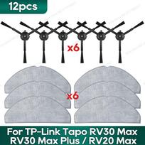Suderinama su TP-Link Tapo RV30 Max Plus/ RV30 Max/ RV20 Max Plus / RV20 Max Priedai Hepa filtras Mopas Šoniniai šepečiai Dalys