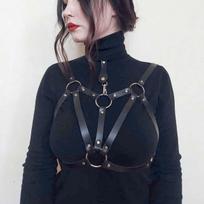 Moterų kūno korsetas Krūtinės Punk Gotikinis Korsetas Kūno Grandinėlė Gotikinis Korseto Diržas Mados Dekoro Korsetas black