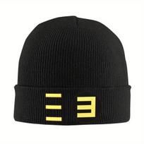 The Death Of Slim Shady Bonnet Hats eminem logo Knit Hat Men Women Casual Head Wrap Beanie Hats Autumn Winter Kpop Design Cap black