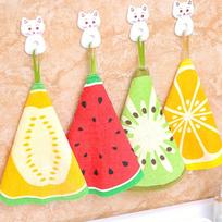 8pcs-Fruit Design Dishwashing , Multifunctional Cleaning Towel, Rag, Kitchen Bathroom Cleaning Towel, Durable Absorbent Towel, W 8pcs red