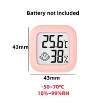 Mini Indoor Thermometer LCD Digital Temperature Room Hygrometer Gauge Sensor Humidity Meter Indoor Thermometer Temperature 0726-F white