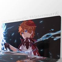 Tartaglia Anime G-genshin Impact Mousepad Non-slip Suitable For Office Computers Laptops E-sports Game Desk Mats XXL Keyboard LockEdge700x300x2mm brown
