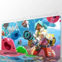 S-Slime Rancher Game Mousepad Non-slip Suitable For Office Computers Laptops E-sports Game Desk Mats XXL Keyboard LockEdge700x300x2mm blue