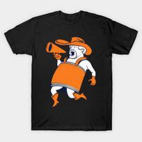 Asian Size Men Print T-shirt Denver Broncos Barrel Man 471 - Tariik #300 No-Cut Heat Transfer Print Cotton Tshirt L juoda