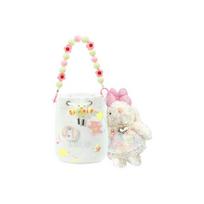 DIOR [Customized Cosmetic Bag] Canvas Sweet Dream Bubble Customized Storage Carrying Hook Beige Drawstring Pocket Drawstring Bucket Type smėlis