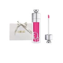 DIOR Enchanting Lip Gloss Gift Bag, Hydrating, Moisturizing, Soft and Non-sticky, Pure Lustful Lips, Cosmetics 007 Raspberry Red Translucent raudona
