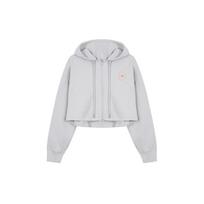 (WMNS) adidas By Stella McCartney Cropped Hoodie Asia Sizing 'Grey' Unisex HA8961 M gray