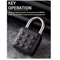 B03B-Tuya Bluetooth Smart Fingerprint Door Lock Keyless Quick Unlock Anti Theft Padlock IP67 Waterproof Home Securit Lock-B Dura black