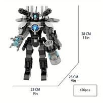 MOC Titan Surveillance Bot Upgrade 456PCS Building Blocks Toy Creative Gift for Teens Adults gray