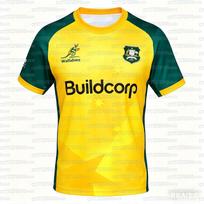 Australija Regbio Džersis Kvėpuojantis Treniruočių Futbolo Marškinėlis Kangaroos Wallabies Retro Trumpomis Rankovėmis Vienodas Gerbėjams Šeimos Atitikimas 4XL yellow