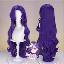 HAIRJOY Synthetic Hair Wig  Cospaly Wig Dark Purple Long Wavy Style Cosplay Wig Rose Net 30inches white