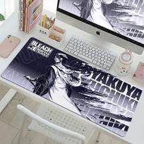 Cute Nelliel Mousepad Gamer Computer Keyboard Mat with Lock Edge Gaming Laptop Rubber Rug Bleach Rebirth Of Souls Office Deskmat 30cmx60cm(11.8x23.6inch) gray