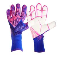 Enhanced Grip Goalkeeper Gloves: Thick Latex, Anti-Slip, Shock-Absorbing, Comfortable, Multiple Styles Size 5 raudona/mėlyna