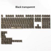Xiaomi 2026 New Crystal Transparent Keycaps For Mechanical Gaming Keyboard Cherry Key Caps Side Print Backlit RGB Keycap 132 Keys gray