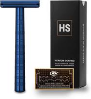 on warranty HENSON SHAVING AL13 Shaver MEDIUM [Gentle skin] [Authentic product/Manufacturer's included] (STEEL BLUE) black