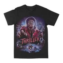 Michael Jackson Thriller Cotton TShirt Retro Streetwear Hip Hop Black Men's Clothing Women Clothing Tee 2026 Summer New T Shirt M gray
