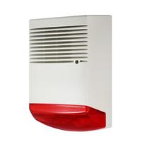 Wired Strobe Siren Sound Light Alarm Red Flashlight Horn 120dB Loud Alarm Sound Speaker Outdoor Waterproof for Intrusion Safety Fire Alarm white