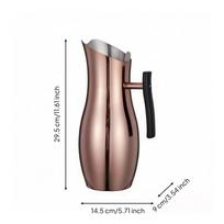 Stainless Steel Water Pitcher 2,000 Ml Side Handle Slanted Rim rožinio aukso spalvos