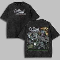Vintage Fallout new vegas v2 Men's Wash Unisex Game Shirt Gift gamer Menswear |V 100 black
