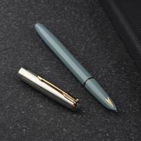 HERO 616S Fountain Pen Metal Barrel Dark Nib Ink Pen Classic Vintage Upgraded Model Lake Blue F Dark Nib