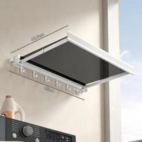 Be gręžimo - Lentyna Sulankstoma Sieninė Lentynų Laikiklis Organizatorius Ištraukiami Drabužių Džiovinimo Stovai Tarpo Lentyna Vonios Kambariui Balkonui gray