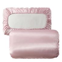 Imitation Silk Elastic Band Satin Pillowcase - Multi-color Options Available US Queen (46*70+16cm) / Pair (2 pieces) rožinė