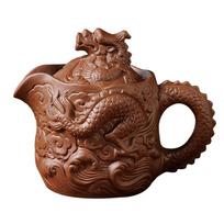 Zisha pot filter brewing teapot Dragon Year household size Kuaike pot cup Kung fu tea set Xianglong pot set brown